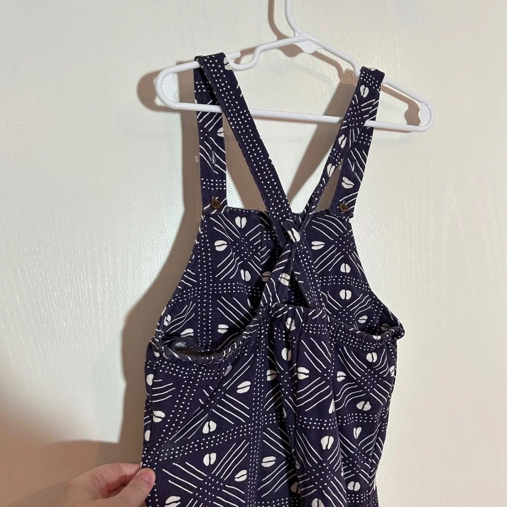 Ade + Ayo Toddler‎ Purple Mudcloth Print Cotton Overalls Size 4T Bib Jumpsuit